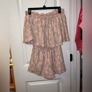 romper. off the shoulder